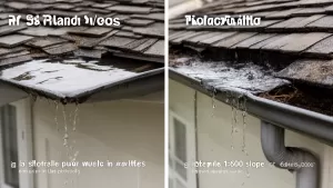 jaki powinien być spadek rynny