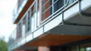 Obróbka blacharska balkonu z rynną