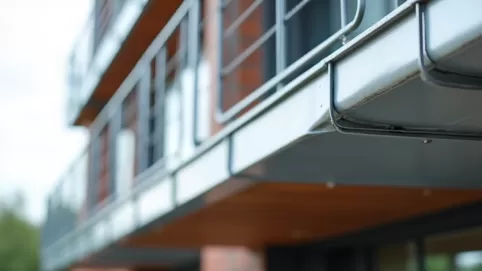 Obróbka blacharska balkonu z rynną